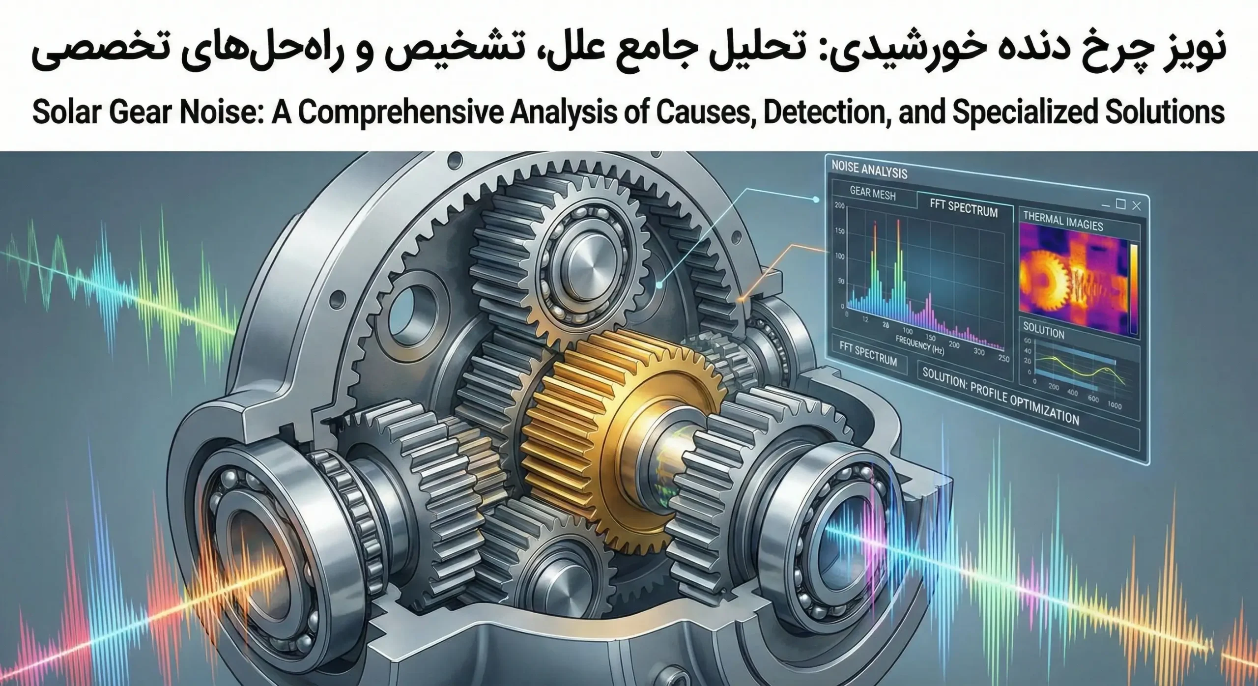 نویز چرخ دنده خورشیدی: تحلیل جامع علل، تشخیص و راهحلهای تخصصی